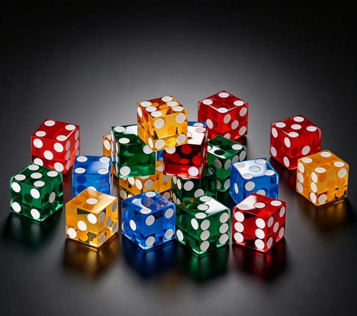 Translucent Casino Dice Set