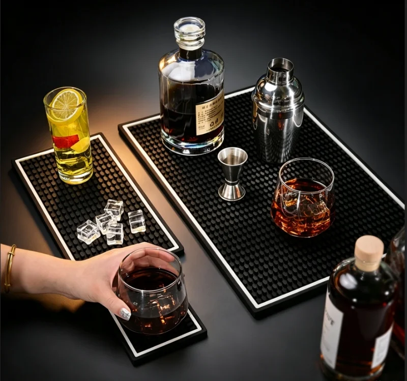 Raised Dot PVC Bar Spill Mat | Non-Slip Rubber Service Mat for Commercial Bar & Home Bar