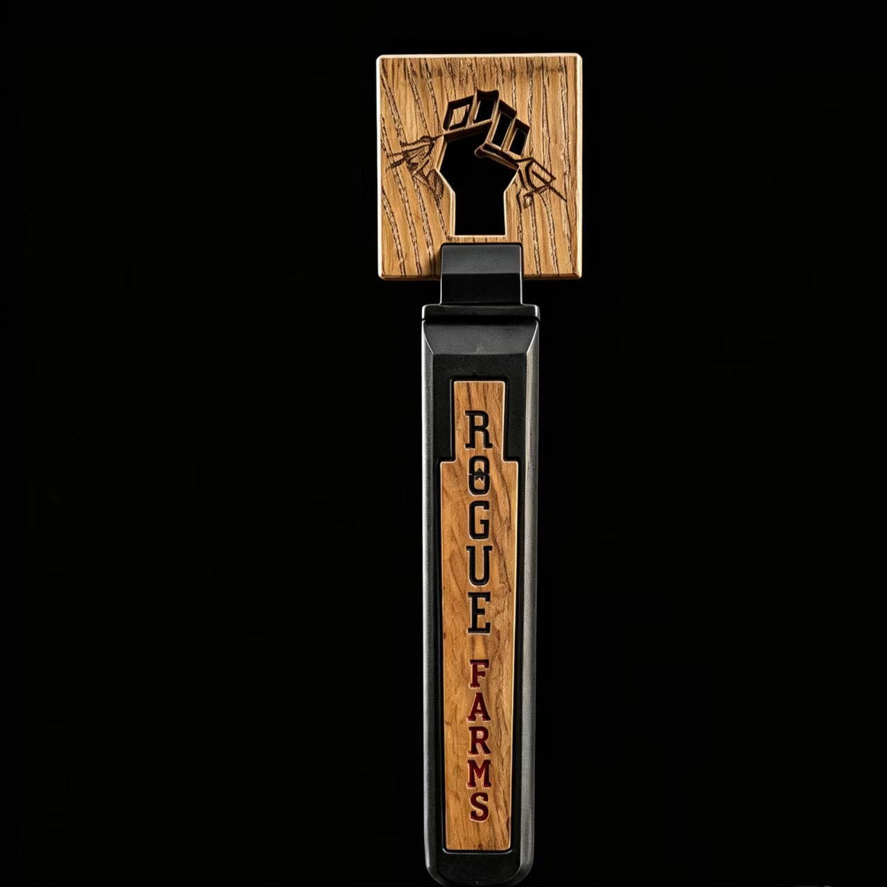 Natural Wood Inlay Beer Tap Handle | Custom Engravable Draft Beer Tap Accessory