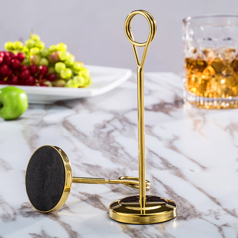 Gold Metal Table Card Holder | Table Number & Menu Tent Stand